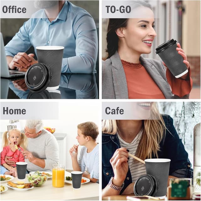 Thumbnail 5 de Lamosi 50-Pack 16 oz Insulated Coffee Cups ⚡