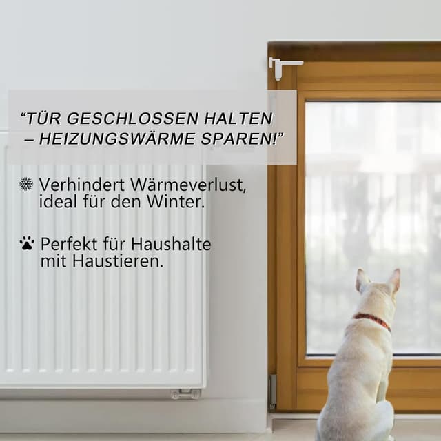 Detalle 2 de Türschließer ohne Bohren – Minitürschließer für leichte Innentüren (DIN links/rechts, 1 Stück) weiß