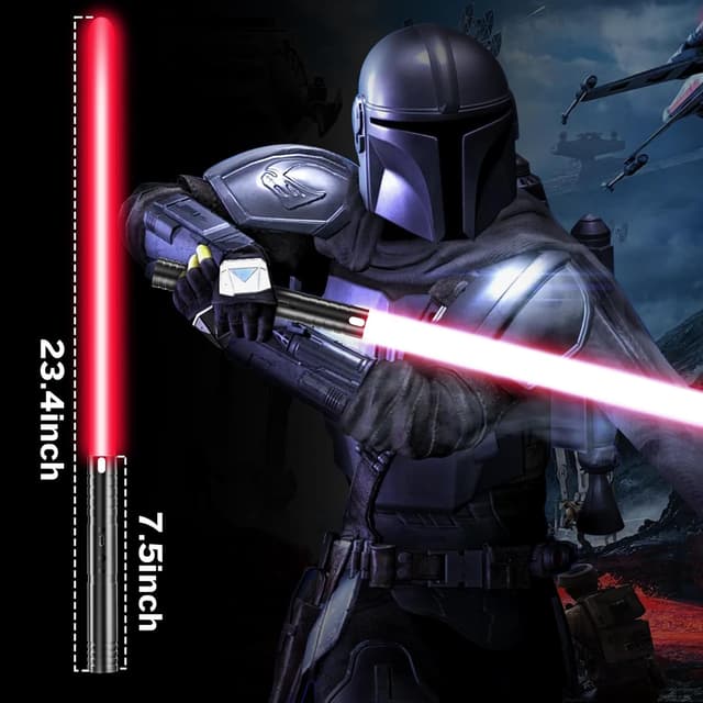 Detalle de Lightsaber Lightsabers with FX Sound Motion Sensitive — RGB 15 Color Light-Up Toy Sword for Kids