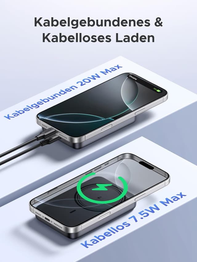Detalle 2 de UGREEN Nexode Wireless Powerbank 10000 mAh kabellose Powerbank