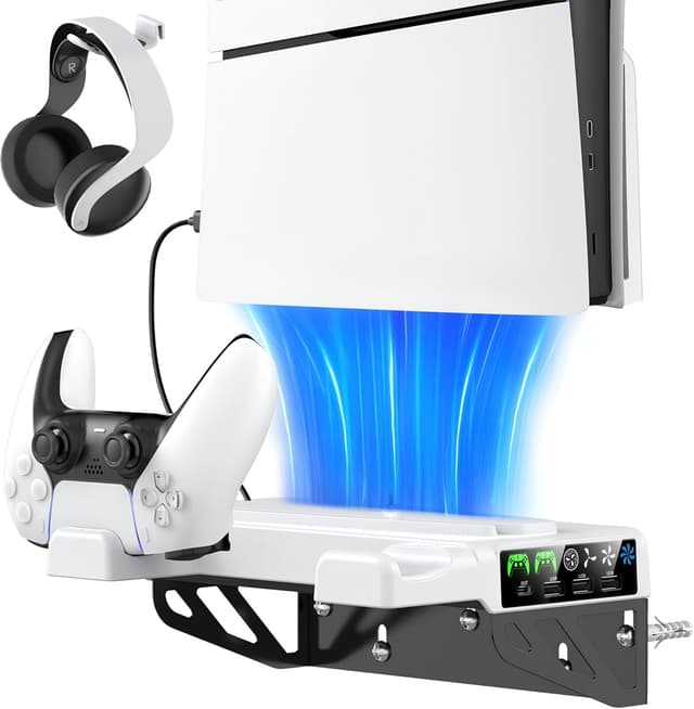 Detalle de PS5 Wall Mount Kit with Fan & Charger