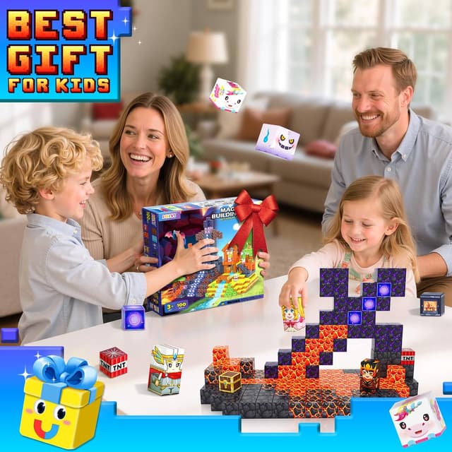 Thumbnail 5 de Build Mine Magnetic Building Blocks 100PCS 🧩