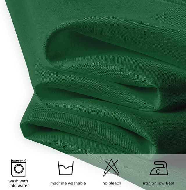 Detalle 1 de pepmily 8-Pack Dark Green Tablecloths (60x102 Inch) for 6-Foot Rectangle Tables