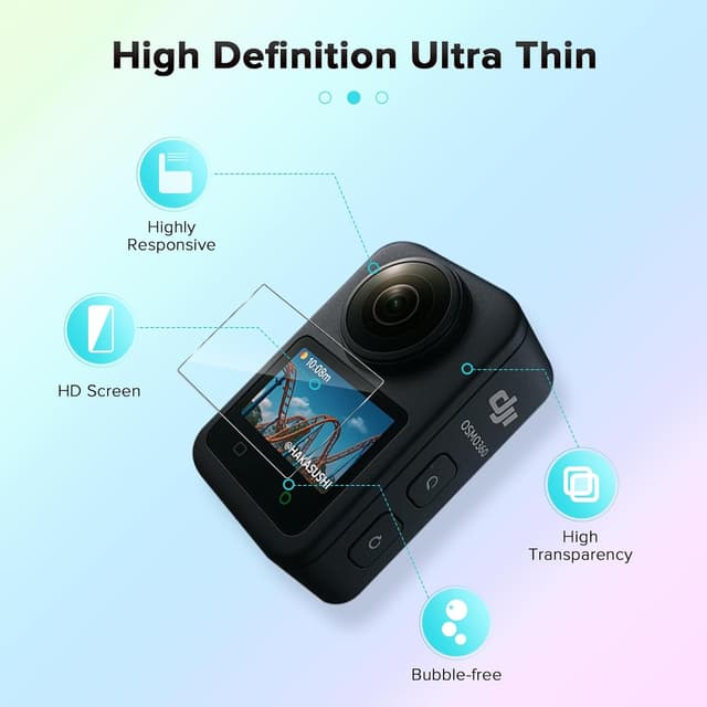 Detalle 2 de Yenwen Schutzfolie für DJI Osmo 360, 3er-Pack Displayschutz