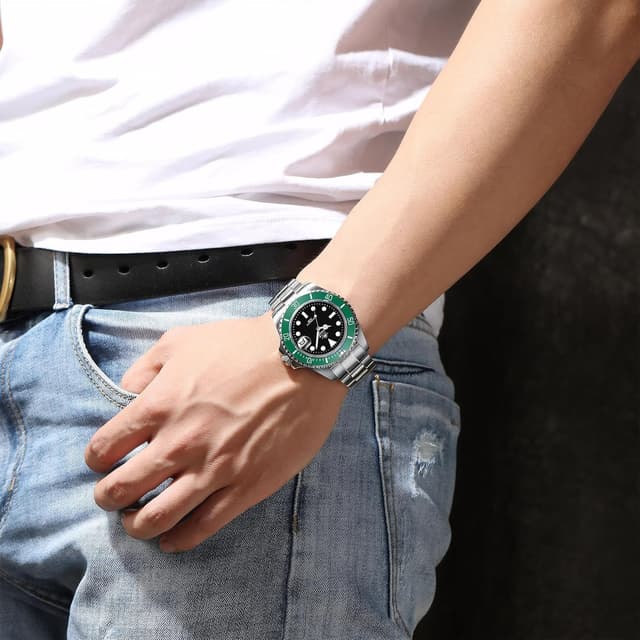 Detalle 2 de ADDIESDIVE AD2503 Herren-Automatikuhr mit Saphirglas, 200 m wasserdicht und Keramiklünette 8215