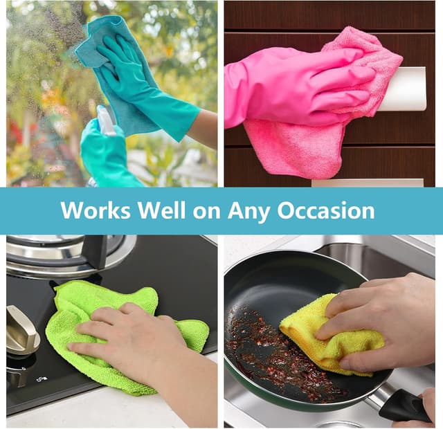 Thumbnail 6 de HOMEXCEL Microfibre Cloth 12 pack, 29 x 29 cm 🧽