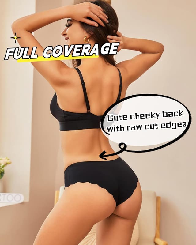 Thumbnail 1 de 6 Pack Seamless Underwear Low Rise Bikini Panties