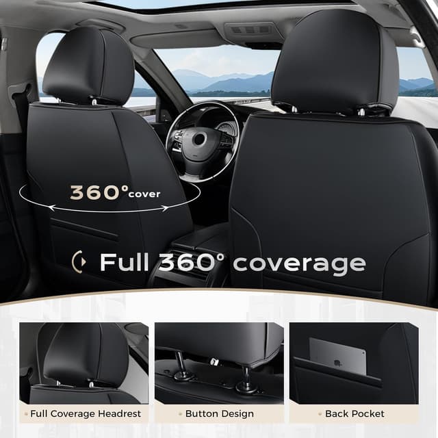 Thumbnail 1 de Coverado Leather Car Seat Covers Full Set