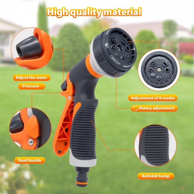 Detalle 2 de DELEE Gartenschlauch-Spritzpistole 8 Muster