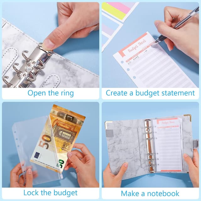 Detalle 1 de Raccoglitore ad anelli A6 30 pezzi con buste ed etichette 🗂