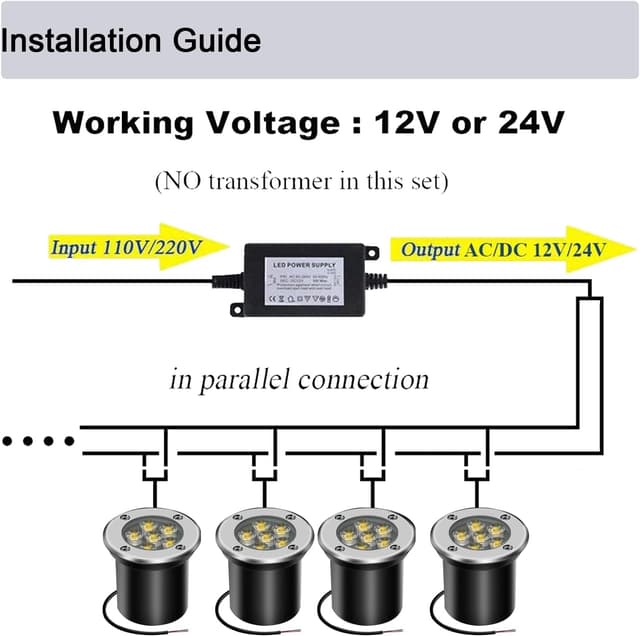 Thumbnail 3 de Ahotsuk Set 4 faretti LED pavimento 6W