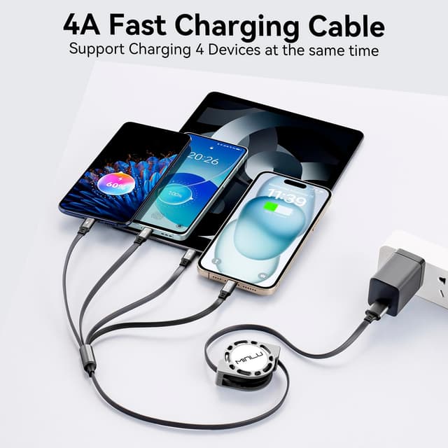 Detalle 2 de MINLU Multi Charging Cable 4Ft