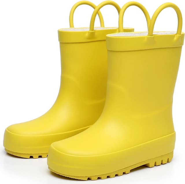 Detalle 2 de RAINANGEL Toddler Waterproof Rain Boots with Easy-On Handles (Unisex Fun Prints)