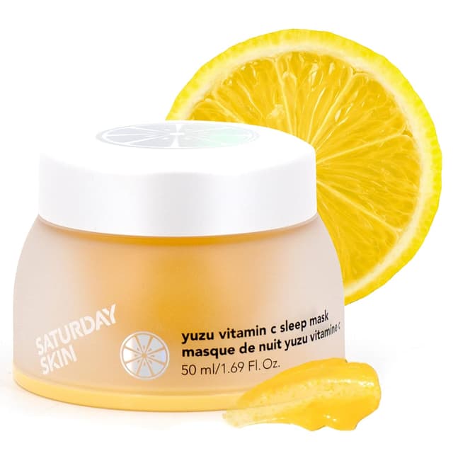 Detalle de Saturday Skin Yuzu Vitamin C Overnight Sleep Mask Regenerist (Ultra Rich) – jelly-textured night mask moisturizer