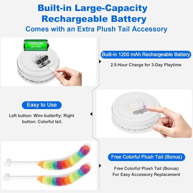 Thumbnail 4 de Qraxond Interactive Touch-Activated Cat Toy