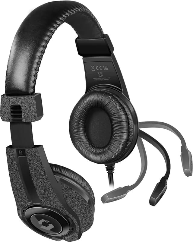 Detalle de Speedlink LEGATOS Gaming-Headset kabelgebunden mit Mikrofon & Kabelfernbedienung (3,5 mm) – schwarz