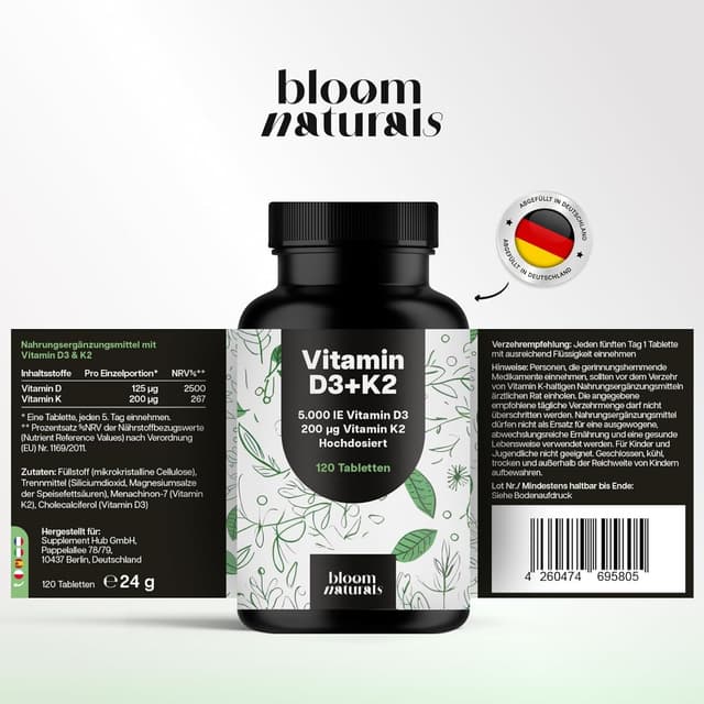 Thumbnail 5 de Vitamin D3 K2 hochdosiert – 120 Tabletten