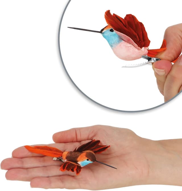 Thumbnail 4 de COM-FOUR® 12x colibris décoratifs 11,5 cm