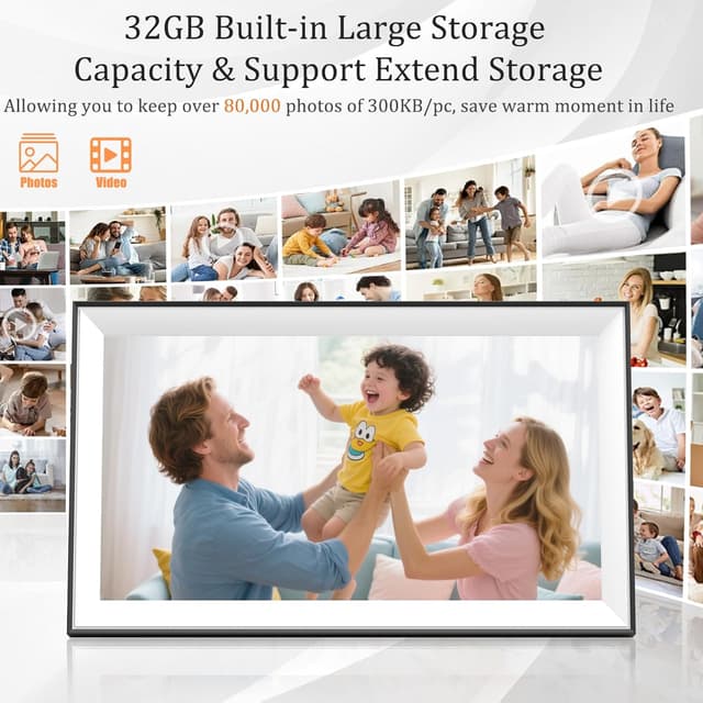 Thumbnail 5 de Hesmor 15.6 Inch Digital Photo Frame 32GB