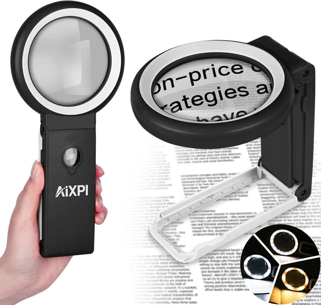 Imagen de 10X Magnifying Glass with Light and Stand en OfertitasTOP