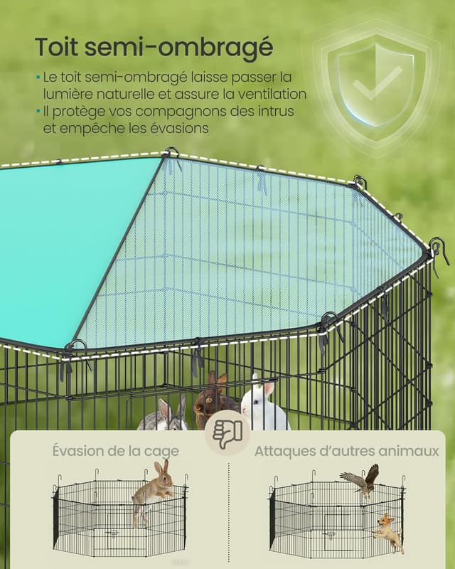 Thumbnail 2 de SONGMICS Enclos pour Petits Animaux 175 x 175 cm