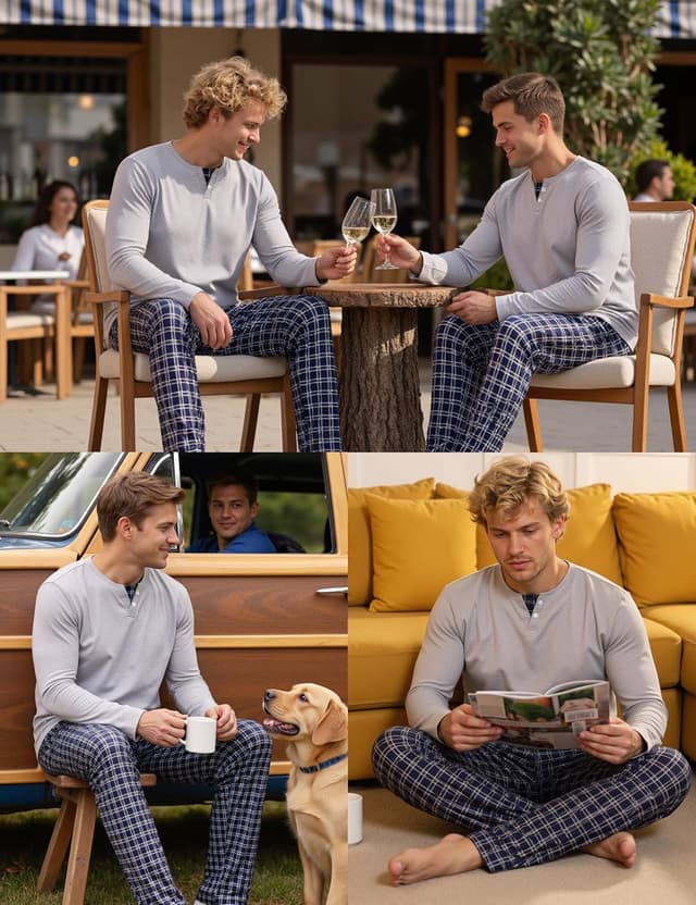 Thumbnail 4 de Demegimi Pijama Invierno Manga Larga Hombre