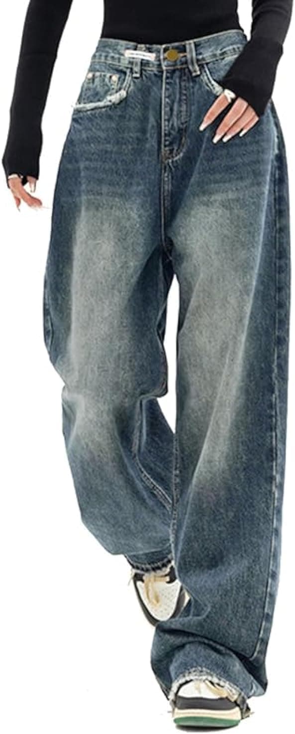 Detalle de EMMIOL Women Baggy Jeans Wide Leg