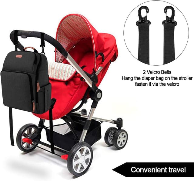 Thumbnail 6 de NEWHEY Waterproof Baby Changing Backpack with 13 Pockets and Insulated Bottle Storage