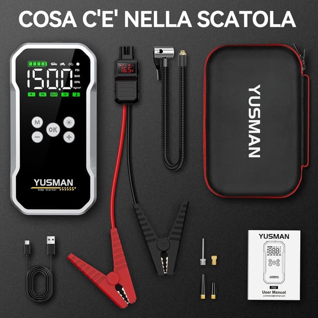 Thumbnail 6 de YUSMAN Avviatore Batteria 8000A con Compressore