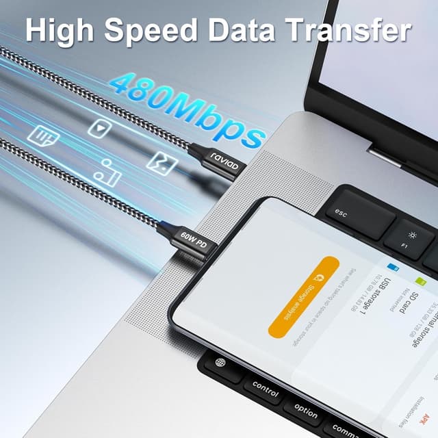 Detalle 2 de RAVIAD USB C to USB C Cable 30cm