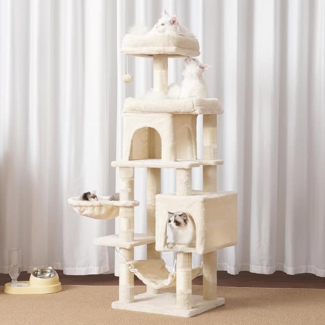 Detalle 2 de Heybly Kratzbaum 145 cm mit 2 Plattformen