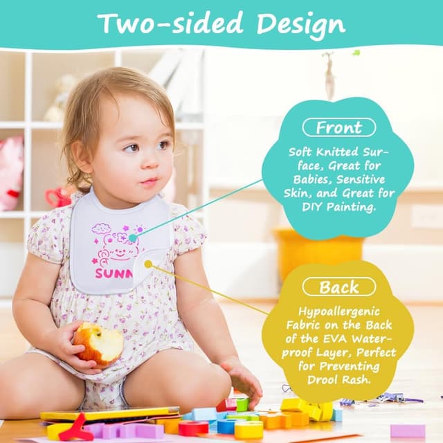 Thumbnail 3 de Aolso Bambino Bavaglino Bianco set 12 pezzi