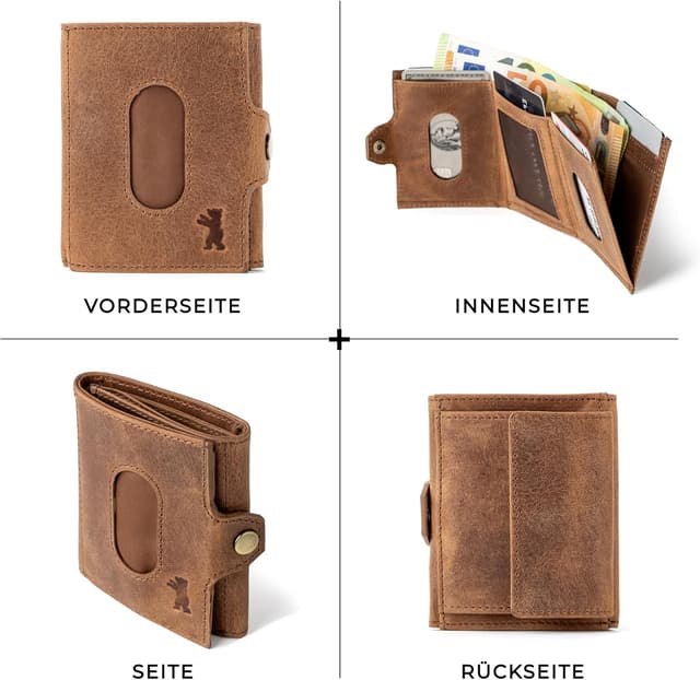 Thumbnail 5 de Berliner Bags Vintage Slim Wallet Hamburg Geldbörse 8 Karten