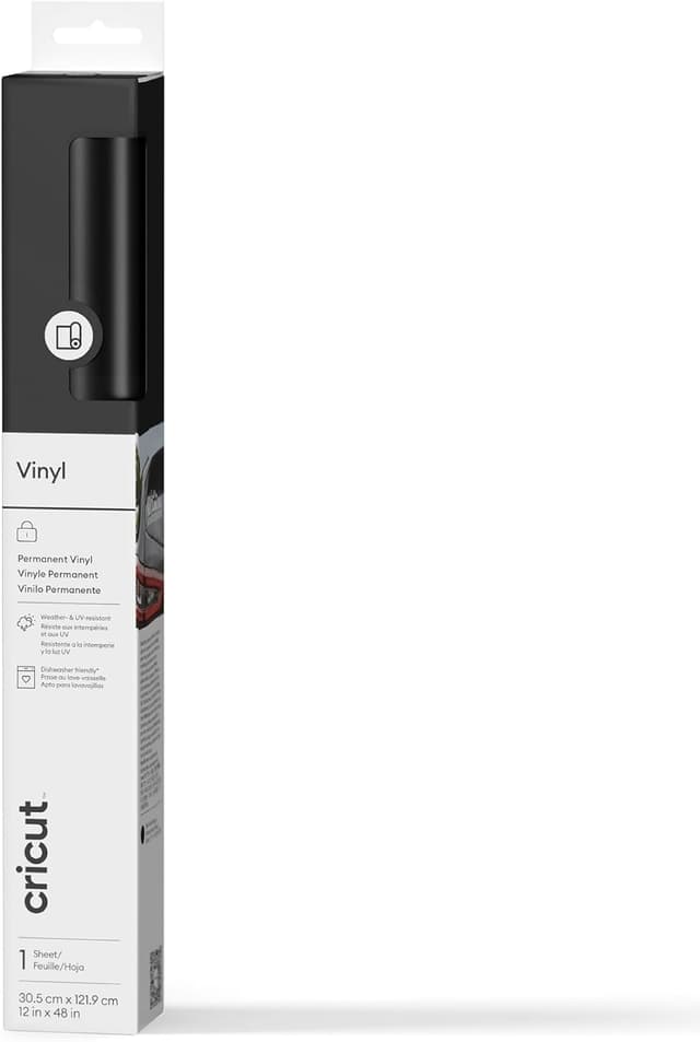 Detalle de Cricut Permanent Adhesive Vinyl Sheet (Gloss Black) | 30.5 cm × 1.2 m