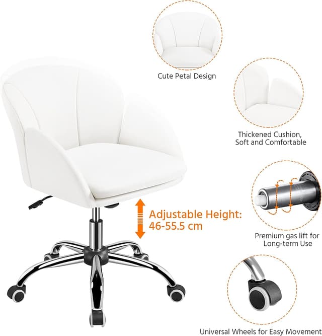 Detalle de Yaheetech sedia ufficio 136 kg rotazione 360