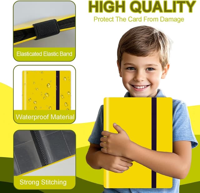 Detalle de 9-Pocket Trading Card Binder (12 Pages, 216 Pockets) PU Album for MTG, TCG, Pokémon & More