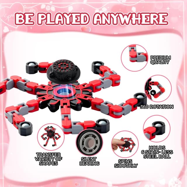 Thumbnail 1 de 24-Pack Valentine Cards Robot Spinner