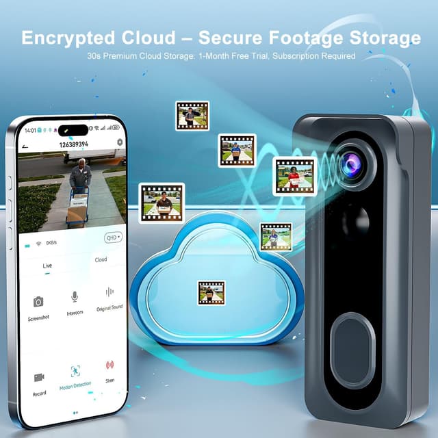 Detalle de KAMEP Doorbell Camera 2K HD wireless