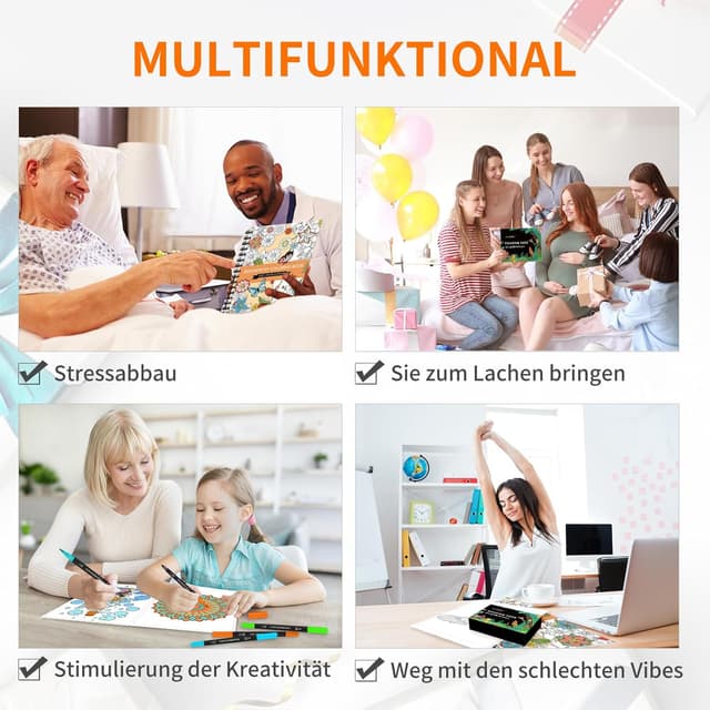 Thumbnail 2 de Malbuch für Erwachsene mit 36 Markern 🎨