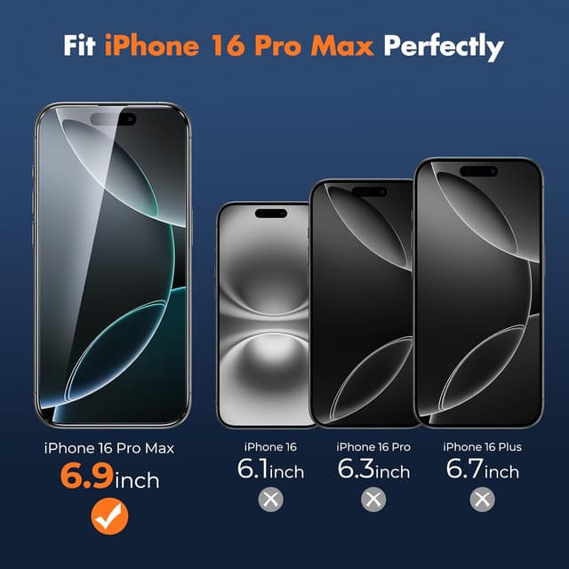 Thumbnail 5 de UNBREAKcable Screen Protector for iPhone 16 Pro Max 3-Pack