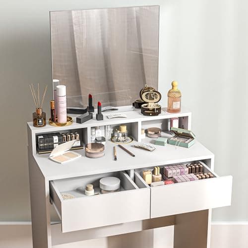 Thumbnail 8 de HOMCOM Tocador de Maquillaje con Espejo y Cajones