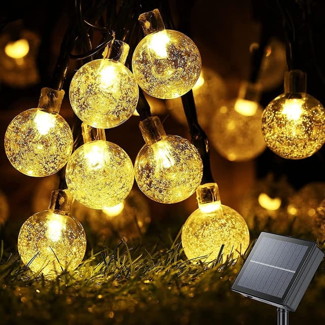 Detalle de Oreunik solar string lights 50 LED, 8 modes