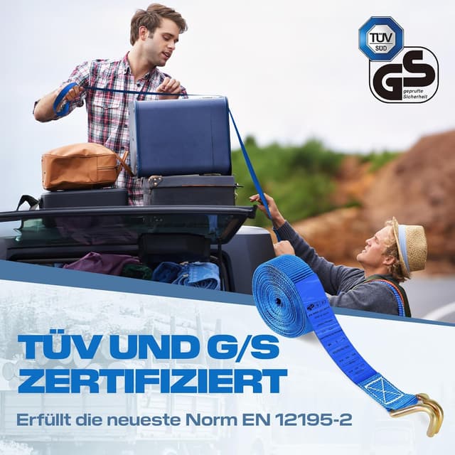 Thumbnail 1 de IAZZCO 6M Spanngurte mit Ratsche 25 mm 800 kg