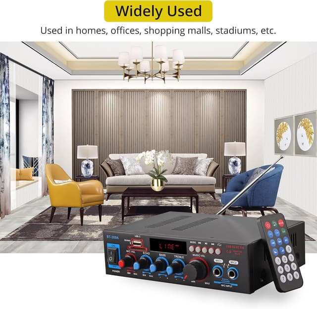 Detalle 2 de PROZOR 40W+40W Amplificateur stéréo Bluetooth