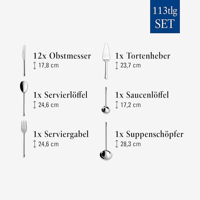 Thumbnail 3 de Villeroy & Boch Udine Cubertería 113 piezas 🍽