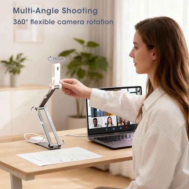 Thumbnail 6 de Gtremulent visualizzatore di documenti portatile 4K 16MP con OCR, microfono e luce LED regolabile