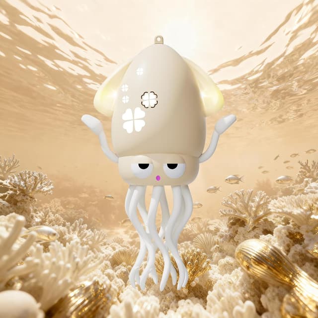 Detalle de KJIXYUNG tanzender & krabbelnder Oktopus mit LED und Musik (weiß)