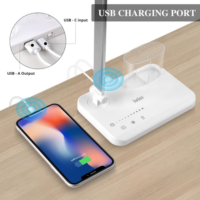 Thumbnail 5 de iVict Dual Swing Arm LED Schreibtischlampe