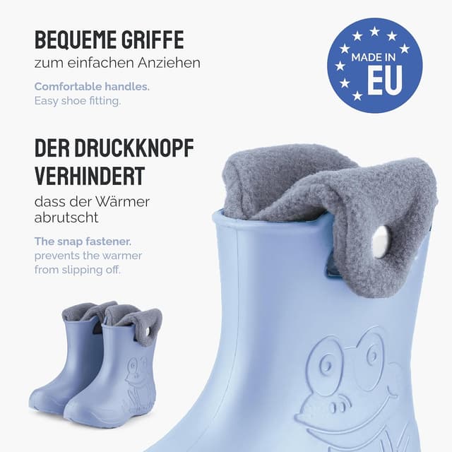 Detalle de Ladeheid Eva Kinder Thermo-Gummistiefel LA-CA-04 – gefüttert für Regen und kalte Tage