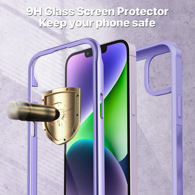 Detalle de iPhone 14 case with built-in 9H glass